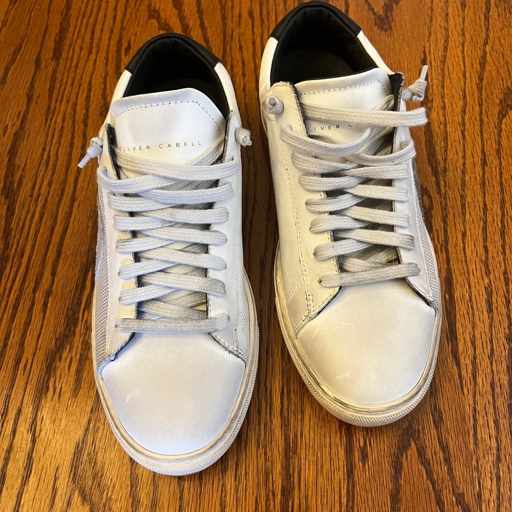 Oliver Cabell Women's White and Black Sneakers